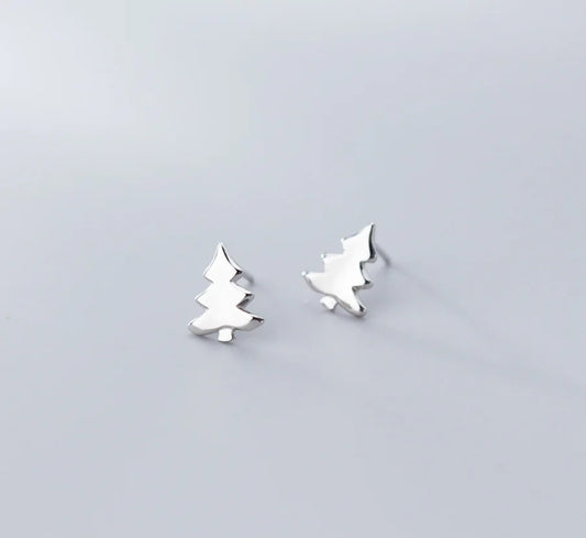 Brincos Árvore de Natal em Prata S925
