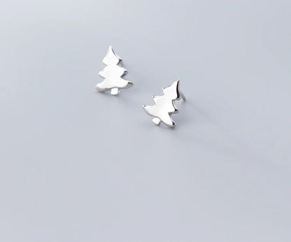 Brincos Árvore de Natal em Prata S925